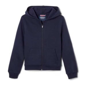French Toast Girls Zip Front Fleece Hoodie