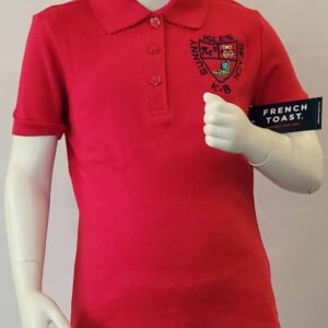 Short Sleeve Interlock Polo with Picot Collar